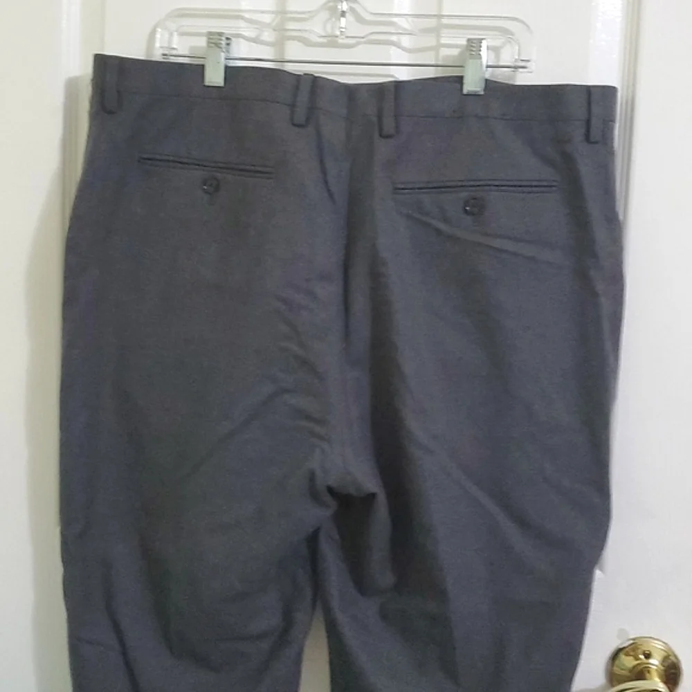 Banana Republic Slim Fit Tollegno Charcoal Office Event Wool Blend Pants 38 X 32